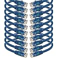 iMBAPrice 25'Cat5e Network Ethernet Patch Cable, 10 Pack, Blue (IMBA-CAT5-25BL-10PK)
