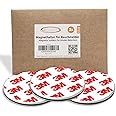 ECENCE 3pcs Magnetic Smoke Detector Mount Magnetic Adhesive Pads for Smoke Alarms Ø 50mm - Fast & Safe Mounting - No Drilling Or Screws - Fire Protection - Installation Tool