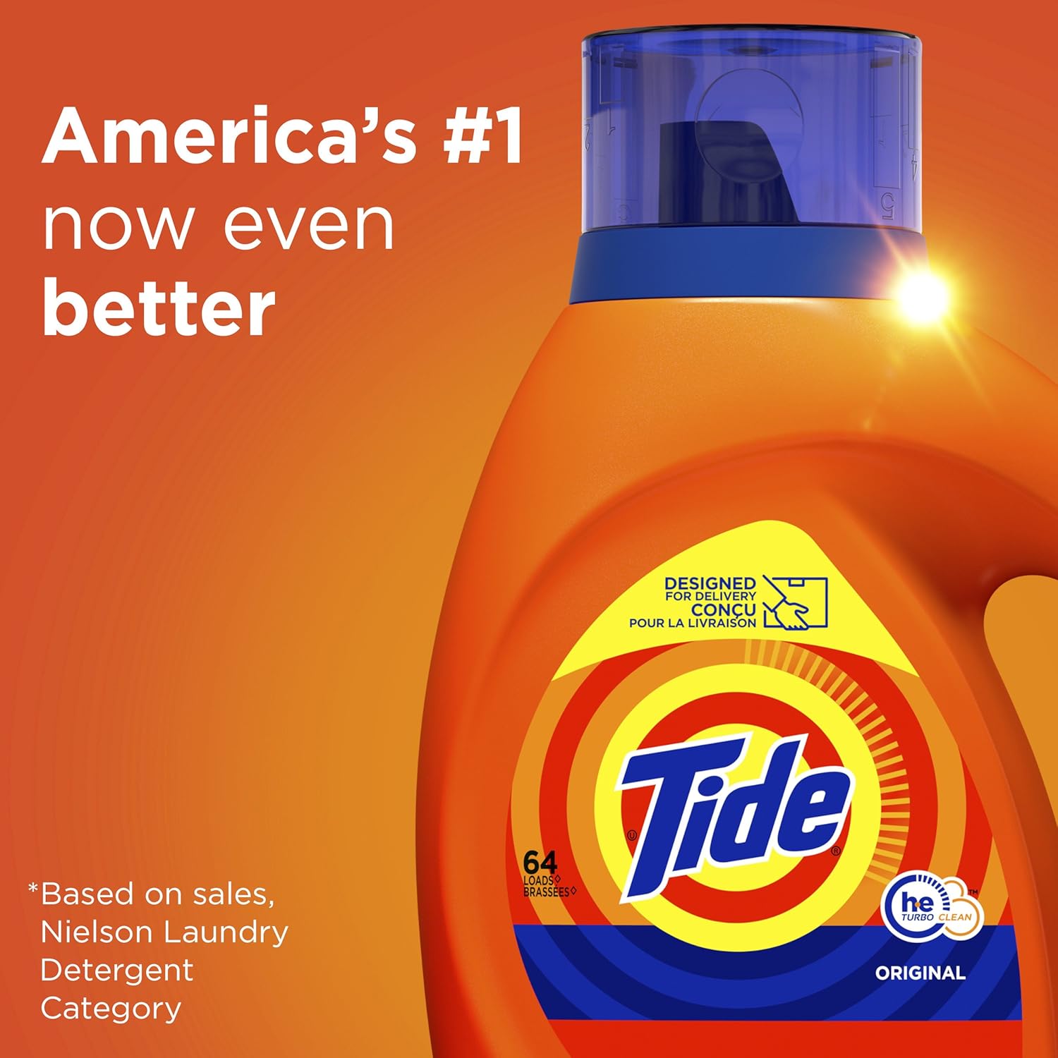 Tide Liquid Laundry Detergent, Original, 64 loads, 100 fl oz: Health & Personal Care