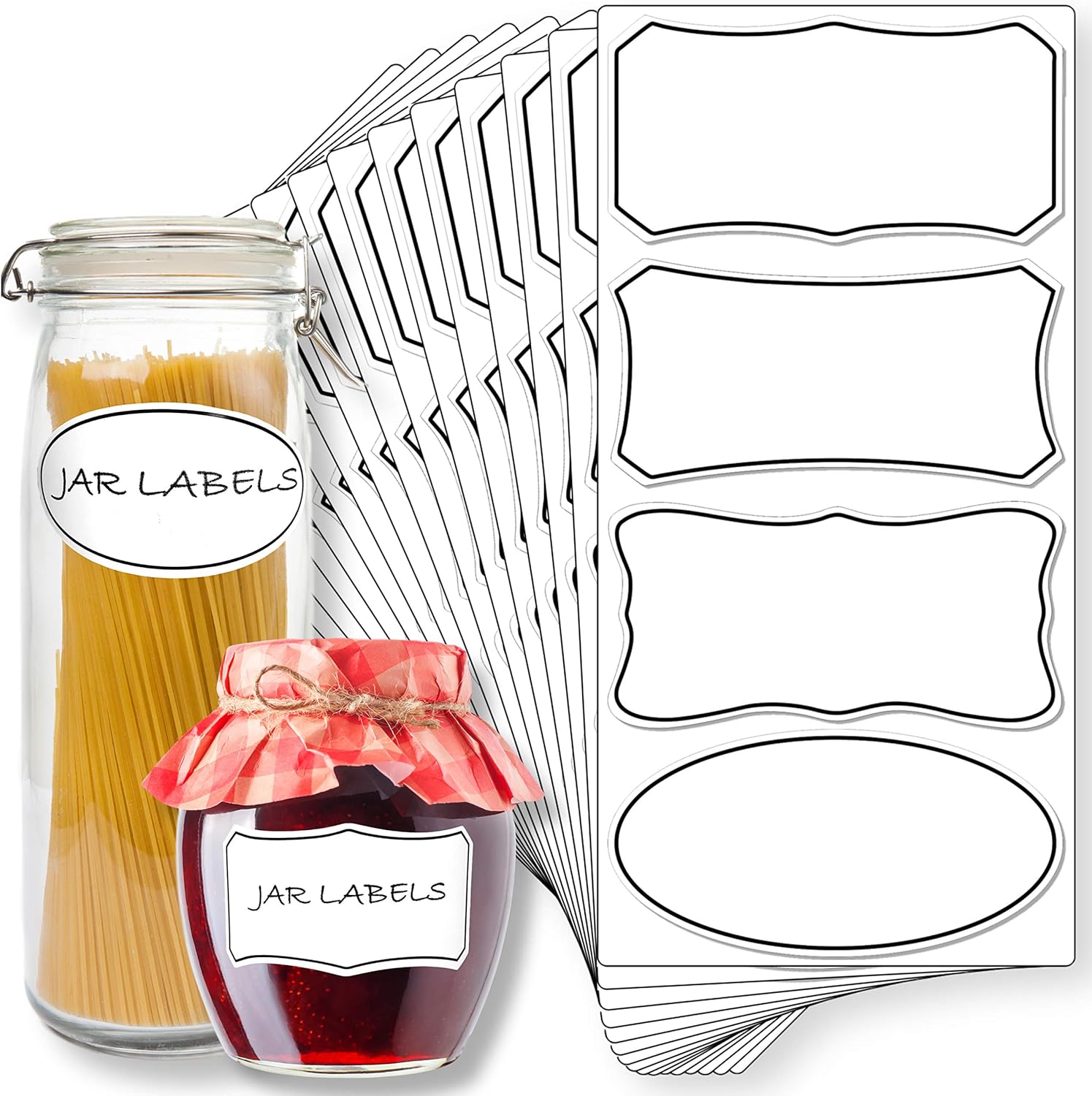 Innoveem Labels for Jars Self Adhesive Easy Peel Off Sticky Labels