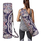 Yoga Mat Bag Full-Zipper Yoga Mat Carrier with Extra Wide Adjustable Strap 2 Multi-Functional Storage Cargo Pocket Stylish & Functional Yoga Bag Pilates Bag for Women & Men