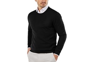 COOFANDY Men's Crew Neck Sweater Slim Fit Lightweight Sweaters Knitted Pullover for Casual Or Dressy Wear