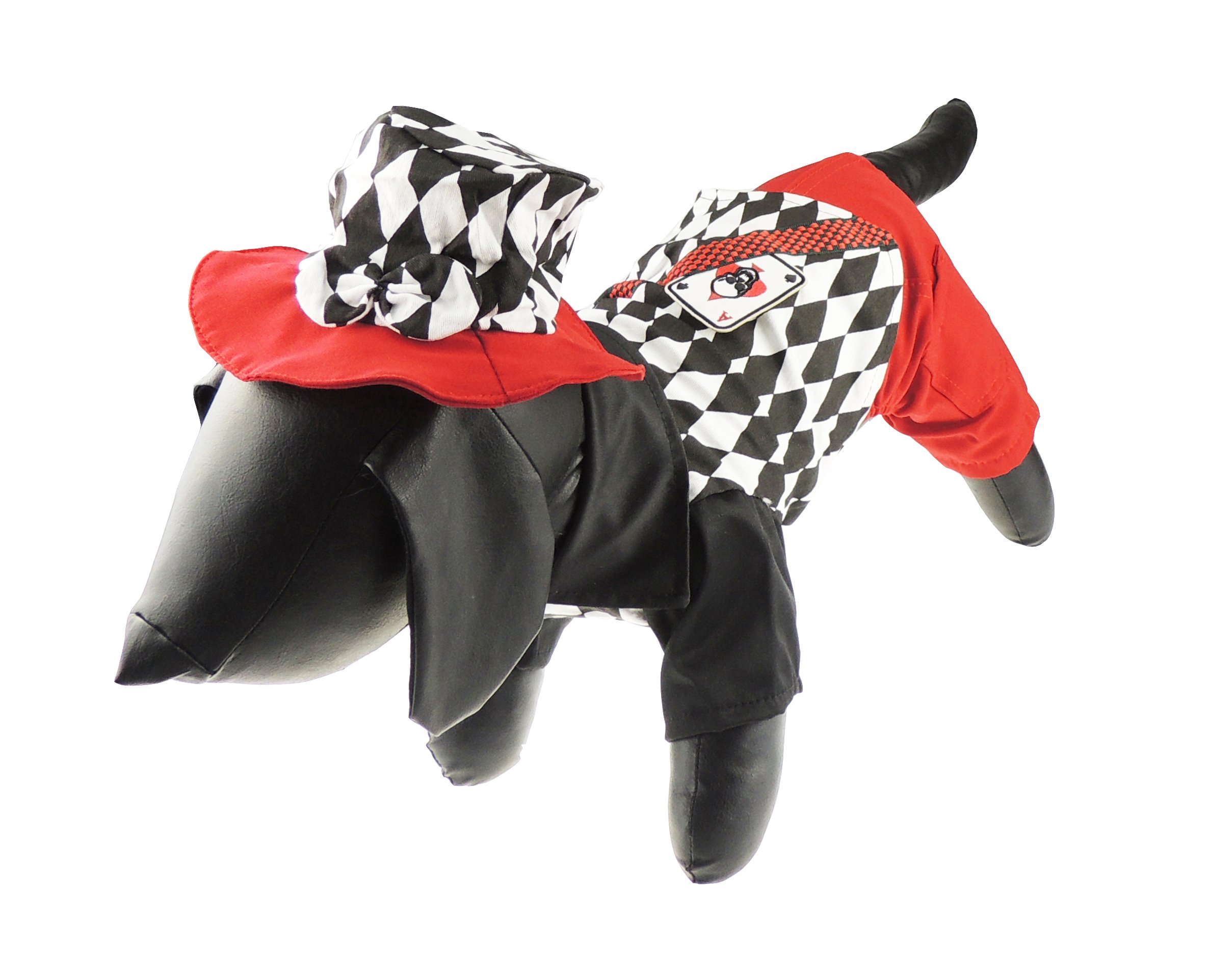 Cute Funny SMALL DOG ONLY Doggie Puppy Cat Accessories Halloween Outfit Fleece Warm Winter Girl Boy Jumper Coat Clothes Hoodies Fancy Dress Costume Ideas Pullover Black White Clown Magician M