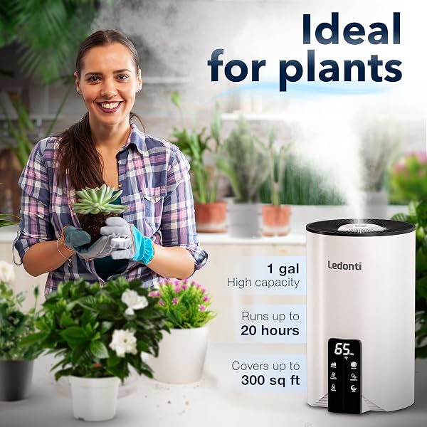 HUMIDIFIERS FOR BEDROOM SMART CONTROL – DUAL MIST COOL & WARM MIST HUMIDIFIER 4L BIG CAPACITY TOP FILL WATER TANK, QUIE HUMIDIFIER, FOR LARGE ROOMS HOME LIVING OFFICE BABY – ULTRASONIC HUMIDIFIER