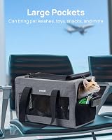 pecute Cat Carrier Airline Approved Extra Stable Handbag Grey view 6