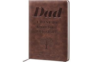 YDCUV Dad I Want to Know Your Life Story Leather Journal - A Guided Journal To Share His Memories - Meaningful Gifts for Dad from Daughter Son - Sentimental Gifts for Fathers Day, Birthday & Christmas