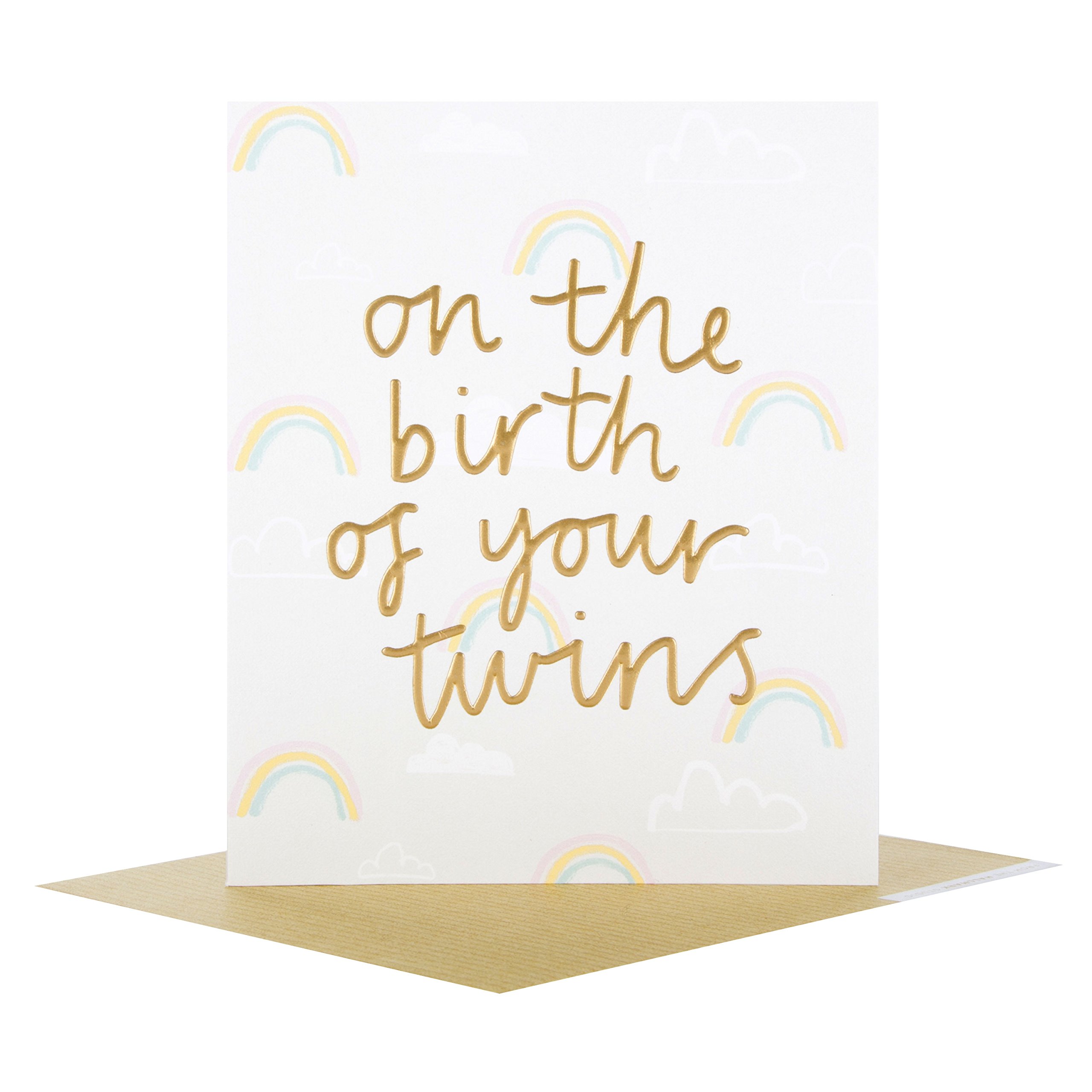 Hallmark 25506035 New Baby Twins Studio Card "Blank" - Small