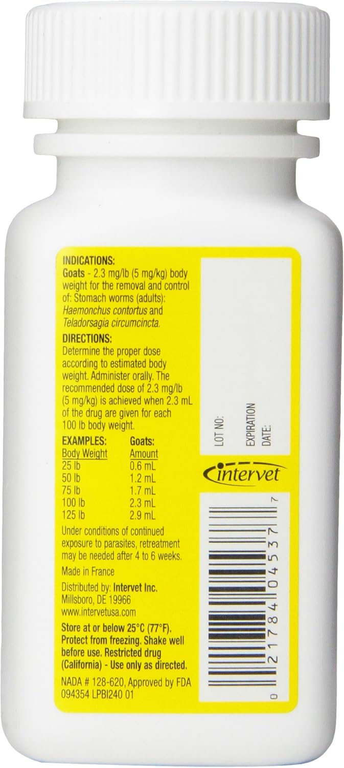 Merck Safeguard Goat Dewormer, 125ml : Horse Dewormers : Pet Supplies