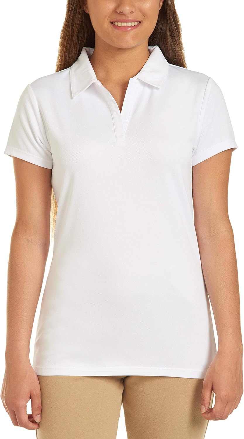 Nautica Junior's Uniform Short Sleeve Performance Polo at  Women’s Clothing store