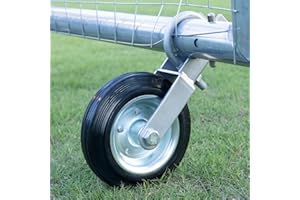 HTHOOOOOME 6 Inch Gate Wheels for Metal Tube Gate, Heavy Duty Gate Helper Wheel, Farm Gate Wheel with 1-5/8" Thru 2" Gate Frames, Gate Support Wheel for Chain Link Fence, Prevent Gate from Dragging,Silver-1 Pack