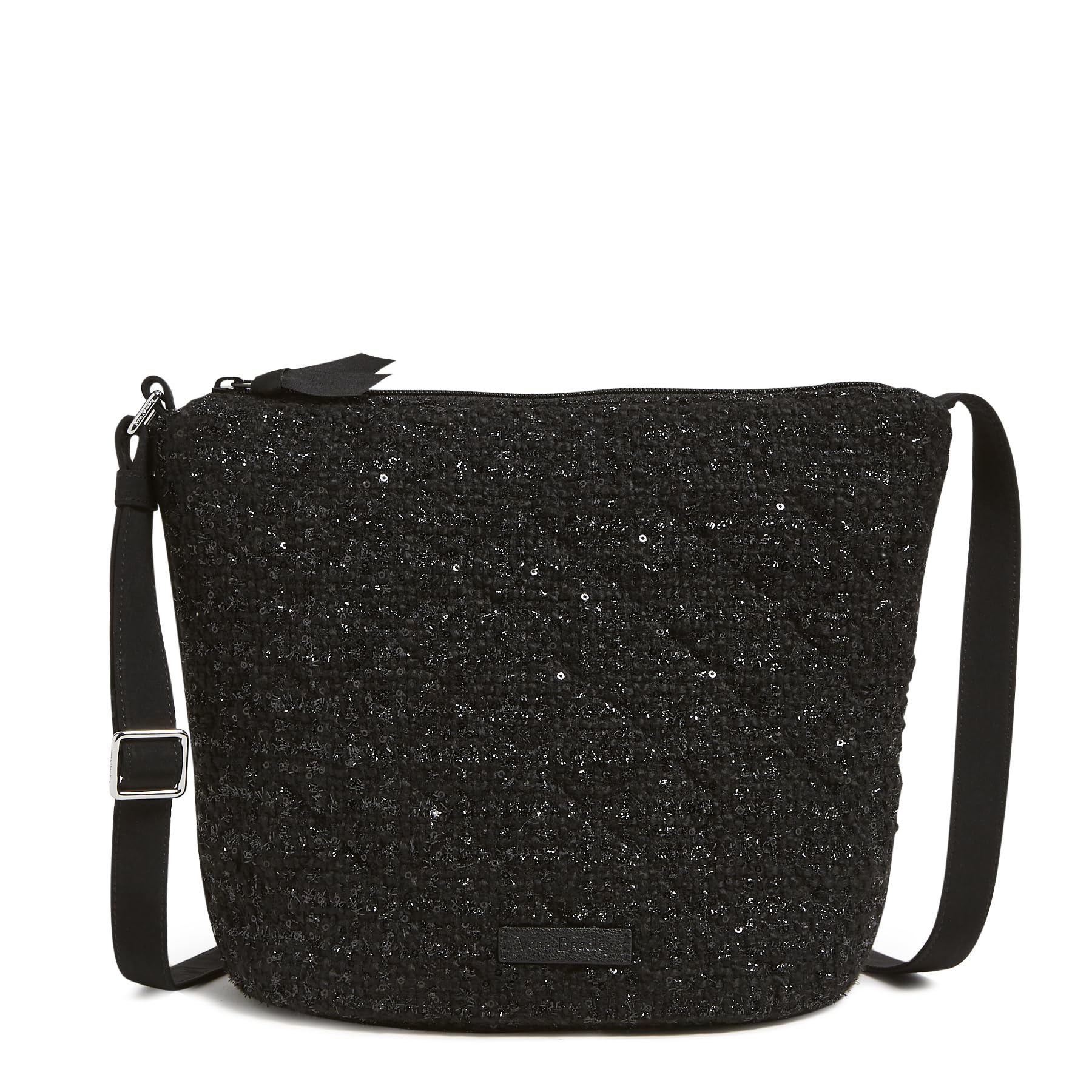 Vera Bradley Cotton Bucket Crossbody Purse, Black