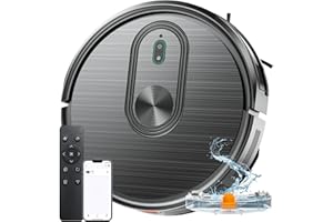XIEBRO Robot Vacuum and Mop Combo, 2 in 1 Mopping Robotic Vacuum with Schedule, App/Bluetooth/Voice, Max Suction 3200Pa, Self-Charging Robot Vacuum Cleaner, Slim, Ideal for Pet Hair, Hard Floor, Carpet