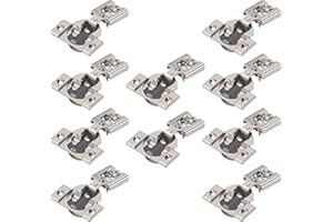 Blum Compact BLUMOTION Hinge (10 Pack), 1/2" Overlay, 105° Opening Angle, Steel, Integrated Soft-Close Hinges for Face Frame Cabinets