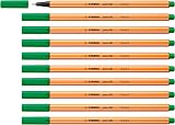 STABILO point 88 Fineliner Pack of 10 Light Emerald 0.4mm Germany