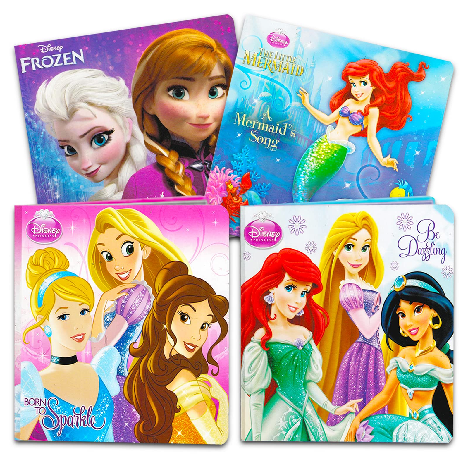 Photo 1 of Bendon Disney Frozen Princess Board Book Set Storybook Set Featuring Anna, Elsa, Belle, Ariel, Cinderella, and More