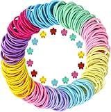 Hanyousheng 200Pcs Multicolor Elastic Hair Bands 15Pcs Mini Hair Clips view 1