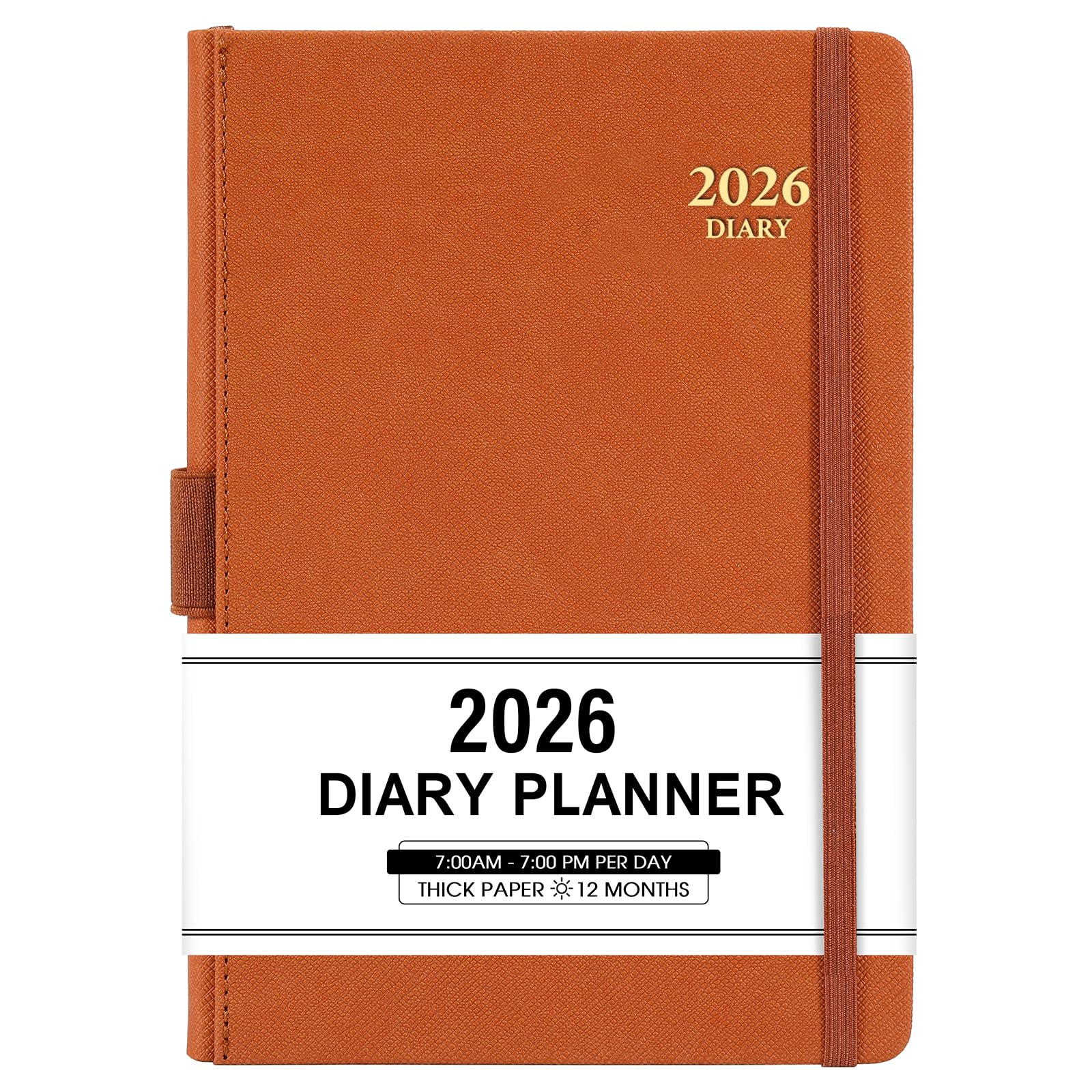 2021-2022 Appointment Book & Planner - Daily Hourly Planner 2021-2022 from Jul 2021 - Jun 2022, 5.75" X 8.25", 60-Minute Interval, Faux Soft Leather Cover, Premium Paper, Pen Loop, Inner Pocket, Brown