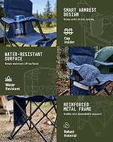Voyager Folding Camping Chair Set 2 Navy Lightweight 120kg Each view 5