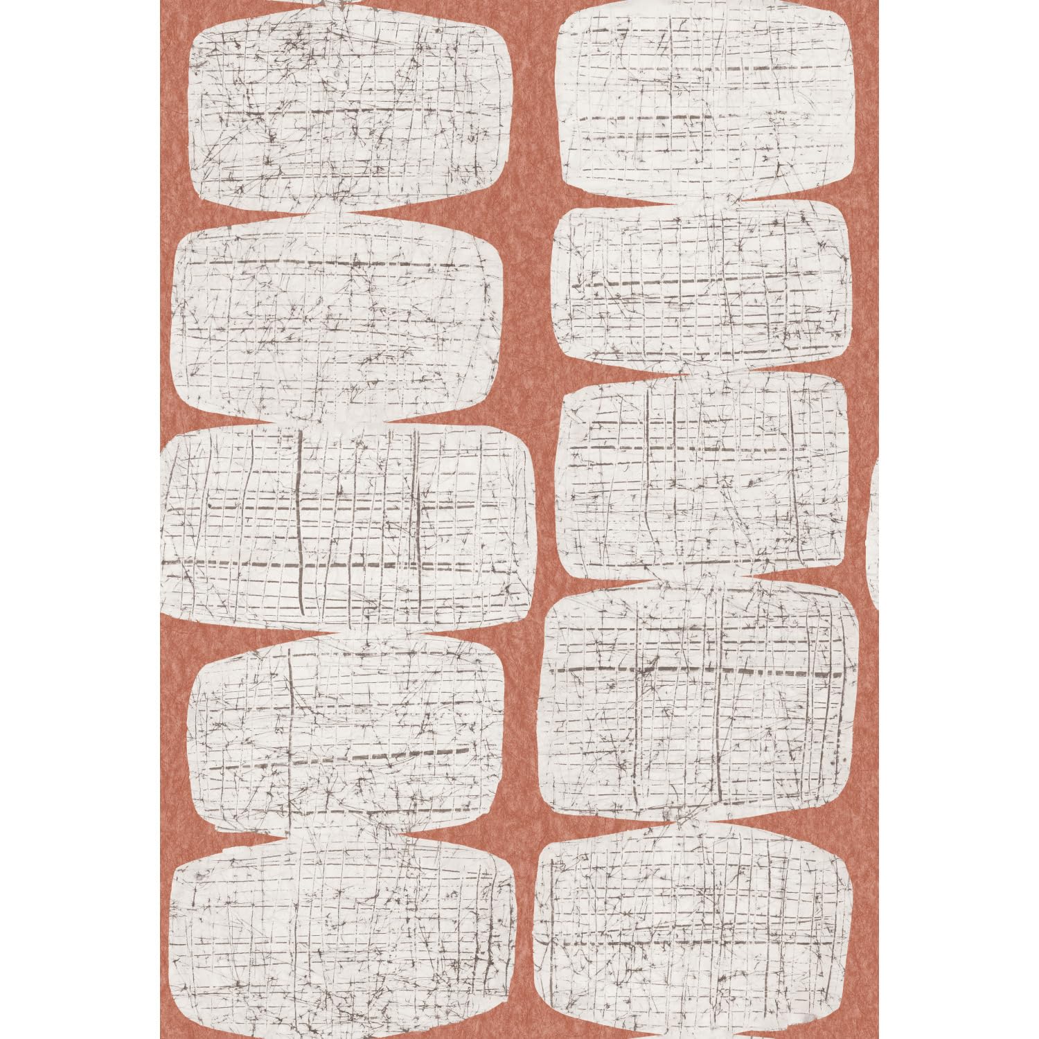 RoomMates RMK11620RL Mid-Century Beads, Vinyl, Orange, White, 45.72 cm x 5.74 m