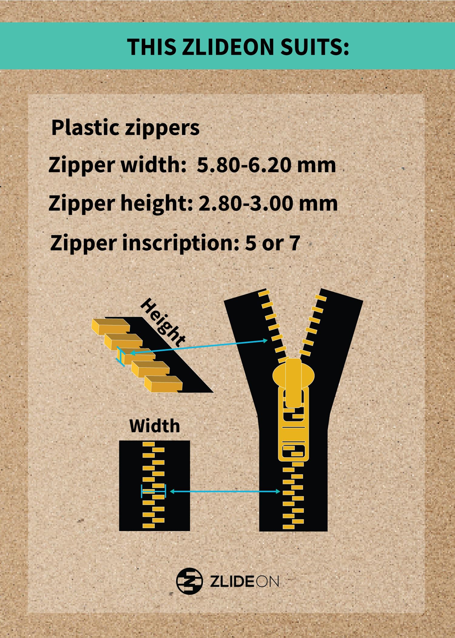 ZlideOn Zipper Pull Replacement - Black, Normal (L) - Instant Zipper Replacement Slider for Plastic Zippers