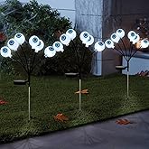 LEWIS&WAYNE Solar Halloween Pathway Lights 3 Pack Eyeball Stake Lights Outdoor 2 Modes Cool White LEDs for Garden Yard Patio