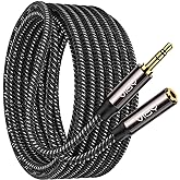 VIOY Headphone Extension Cable 10FT,[Copper Shell, Hi-Fi Sound] 3.5mm Male to Female Stereo Audio Cable Nylon Braided Aux Cor
