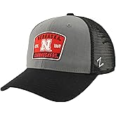 Nebraska Cornhuskers NCAA Officially Licensed Snapback Hat Big Rig Patch Black Gray Switchback