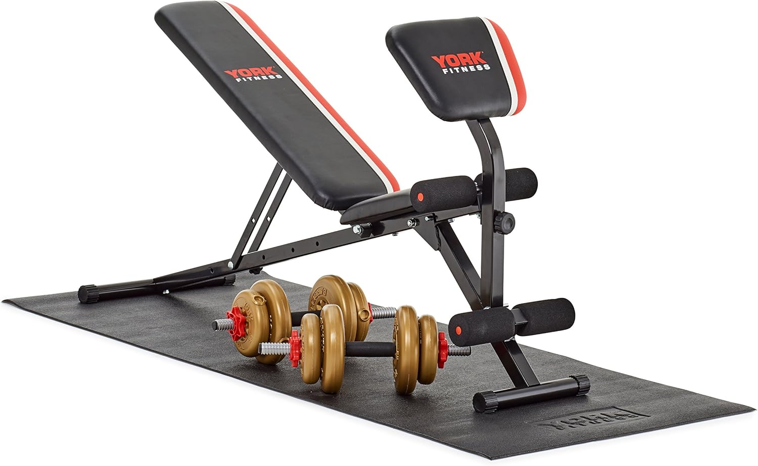 York Fitness Equipment and Exercise Mat Nonslip Rubber Gymnastic