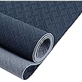 Marine Vinyl Fabric, Upholstery Faux Leather, 1.0mm Thickness, 61" Width (59" Usable), Perfect for Cars, Outdoor Yachts, and Home Furniture(Navy,Pre-Cut 108"x61")