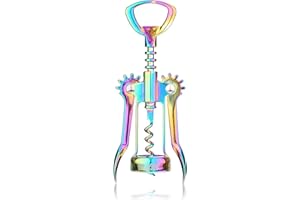 Blush Winged Corkscrew, Iridescent Bottle Opener, Cork Remover, Cute Rainbow Wine Gift Accessory, Mirage, Set of 1