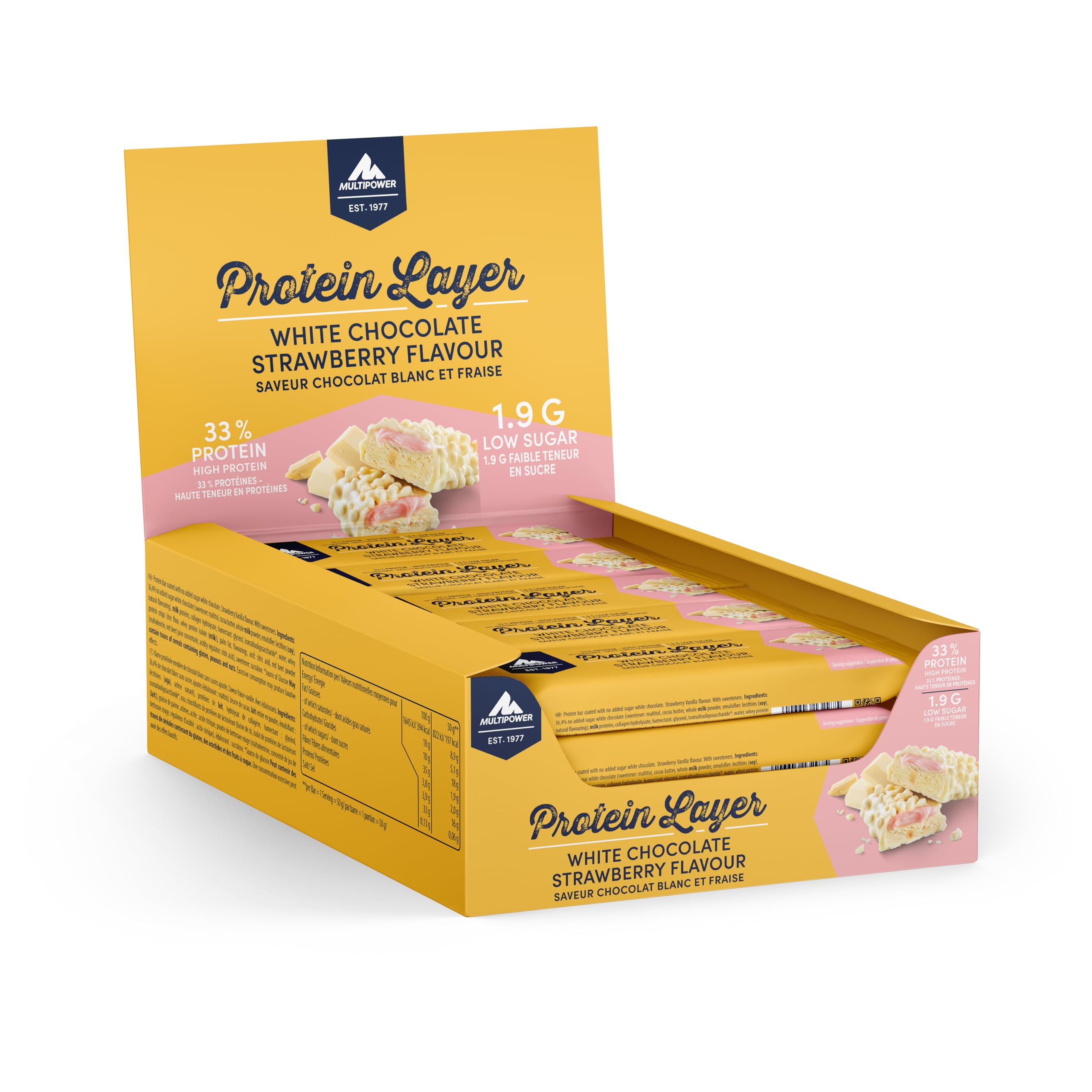Multipower Protein Layer, 50 g, White Chocolate Strawberry