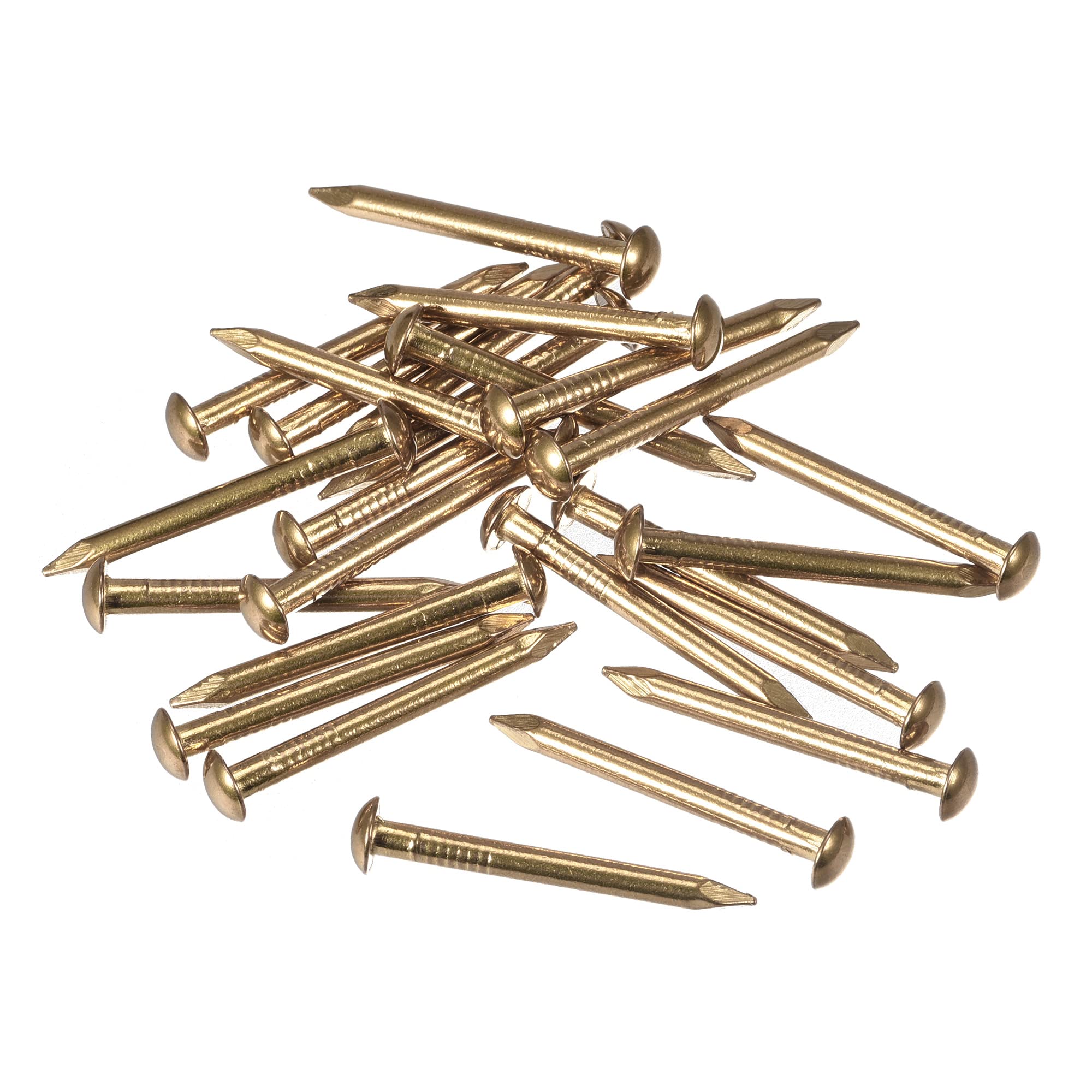 sourcing map Small Tiny Brass Nails 2.8x30mm for DIY Decorative Pictures Wooden Boxes Household Accessories 25pcs