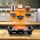 Duronic HP1 BK Hot Plate 1500W Stainless Steel Table Top Hob with Handles view 4