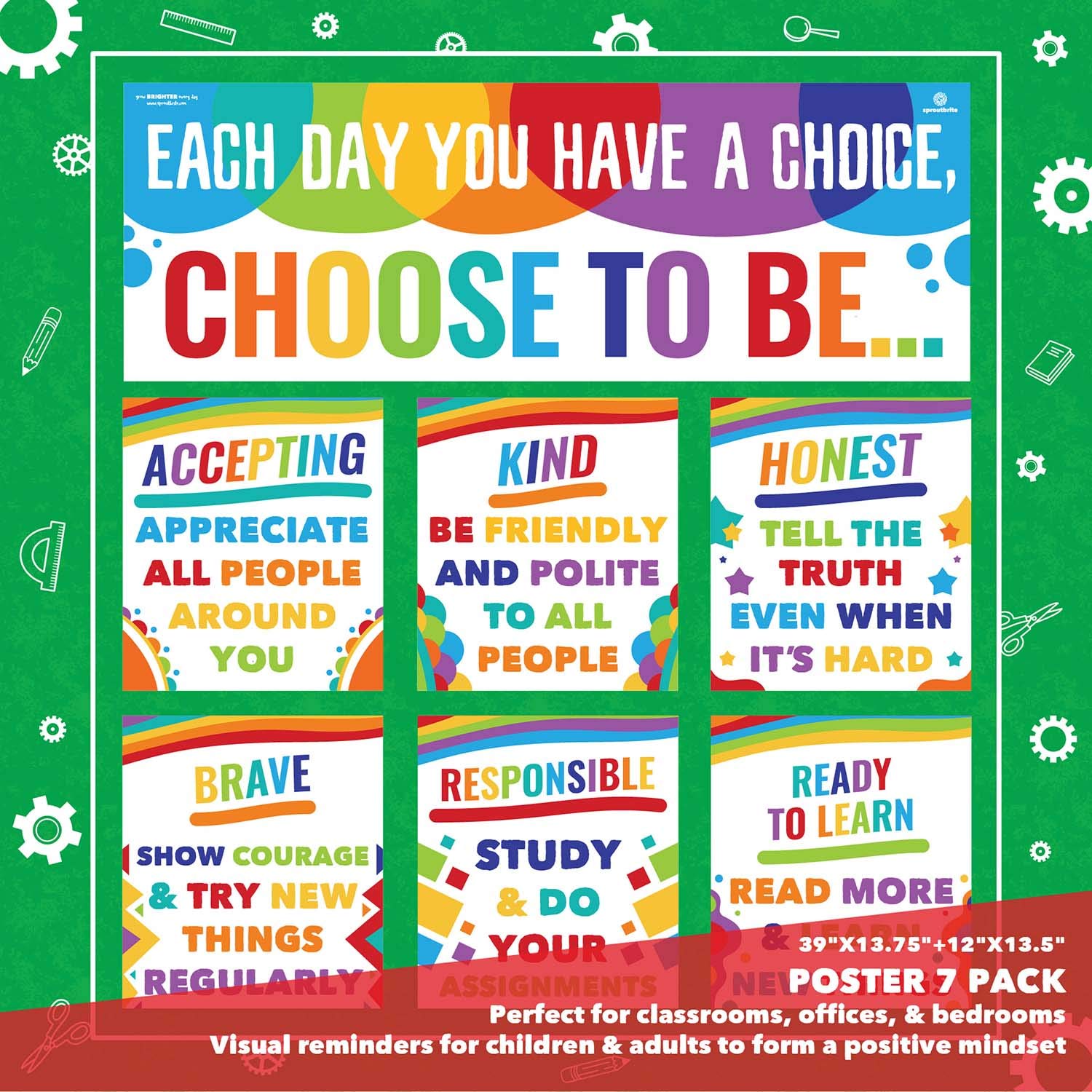 Mua Sproutbrite Classroom Banner Decorations and Poster Bulletin Board ...