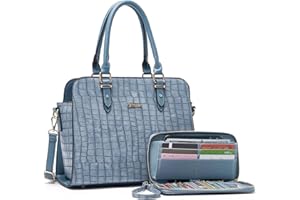 Qiyuer Satchel Purses For Women Top Handle Bag Purse And Wallet Set Work Tote Bags 2pcs