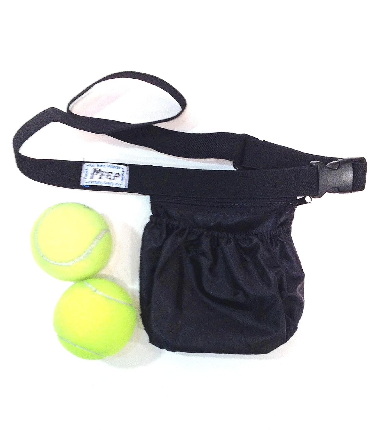 Tennis Ball Holder Bag | SPORTS TRAVEL HIP PACK Black | Pickleball Holder | PERFECT TRAVELING AIRPORTS Tennis Balls Pickle Balls iPhone Keys Passport Pocket For Every Purpose PFEP