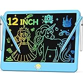 Hockvill LCD Writing Tablet for Kids 12 Inch, Toys for Boys Girls Drawing Pad for 3 4 5 6 7 Year Old Kids Toys, Toddler Erasable Doodle Board Travel Essentials, Easter Basket Stuffer for Kids - Blue