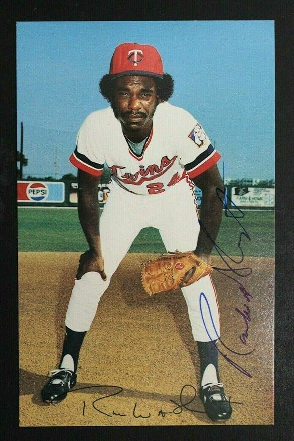 Ron Washington 1982 Minnesota Twins Autographed 3x5 Signed Photo Postcard MLB Cut Signatures