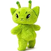Alien Cat Plush, Green Alien Stuffed Animal Toy Cat Meme Cute Funny Gifts | 9.8inch| Wiggle Alien Cat Hip | Head Freely Rotated 360&deg;| Soft &amp; Comfortable| Cute Gifts| Alien Merch