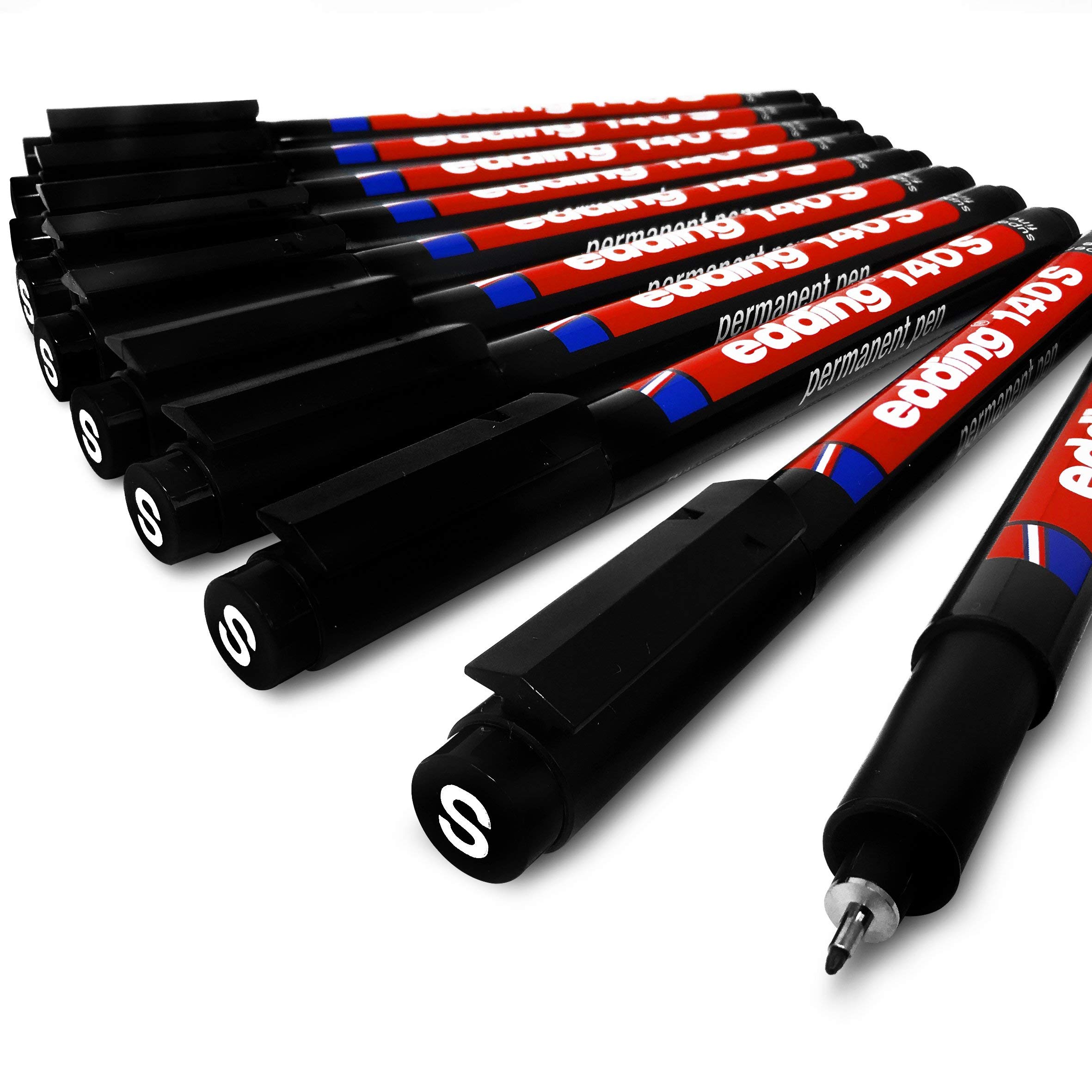 Edding 140S Permanent Pen - Superfine 0.3mm Nib - Box of 10 Black