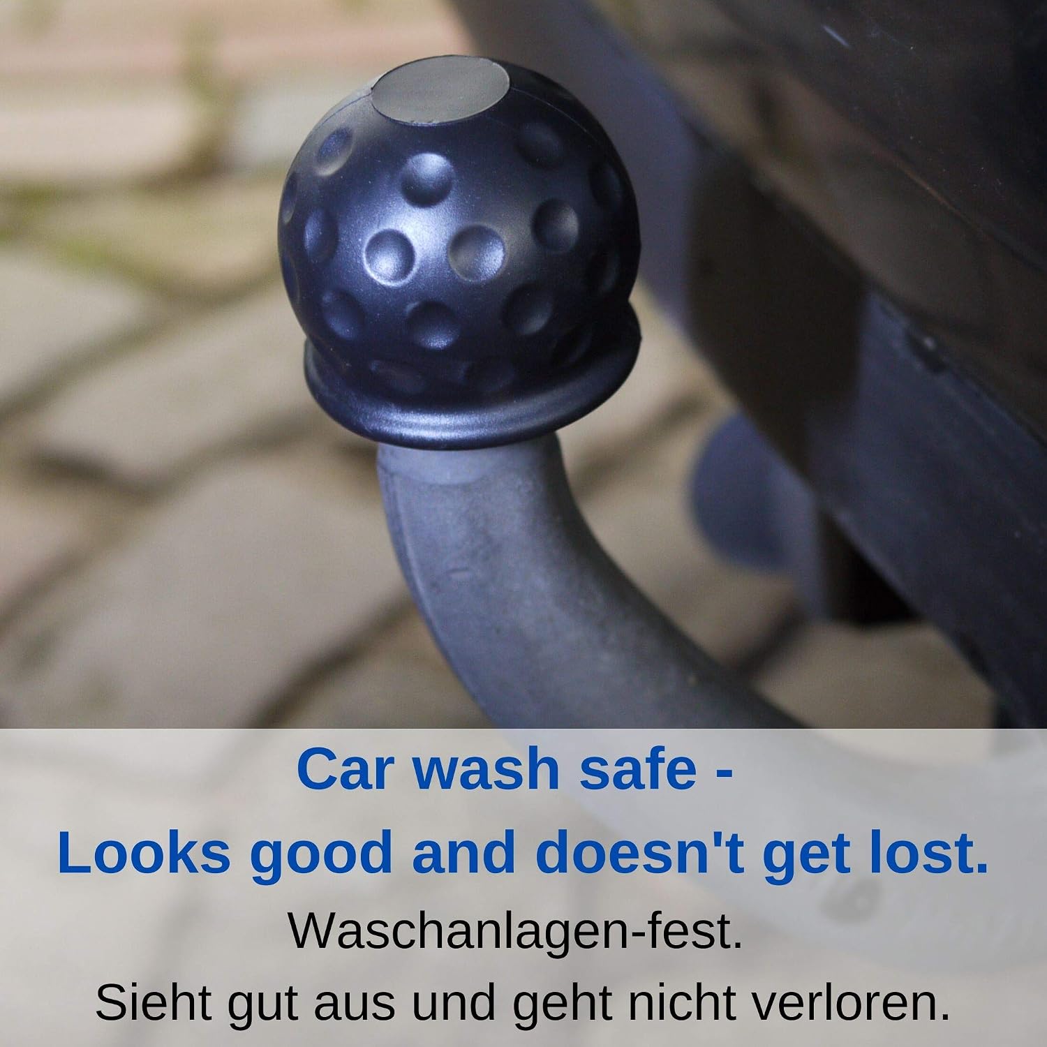 Trailer Hitch Ball Cover, for ball head hitches with up to diameter 50 mm (2" inch), made of rubber, Tow Ball Cover - Image 5