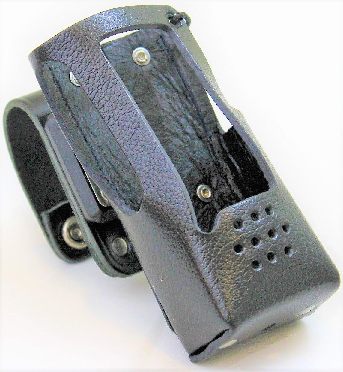 Heavy Duty Leather Case / Holster with Full Metal Quick Disconnect Swivel for Motorola Radio Motorbo XPR6500 XPR6550 XPR6580