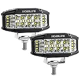 HOZILIFE 3 Inch LED Pods, 2PCS 40W 12V Flood Spot