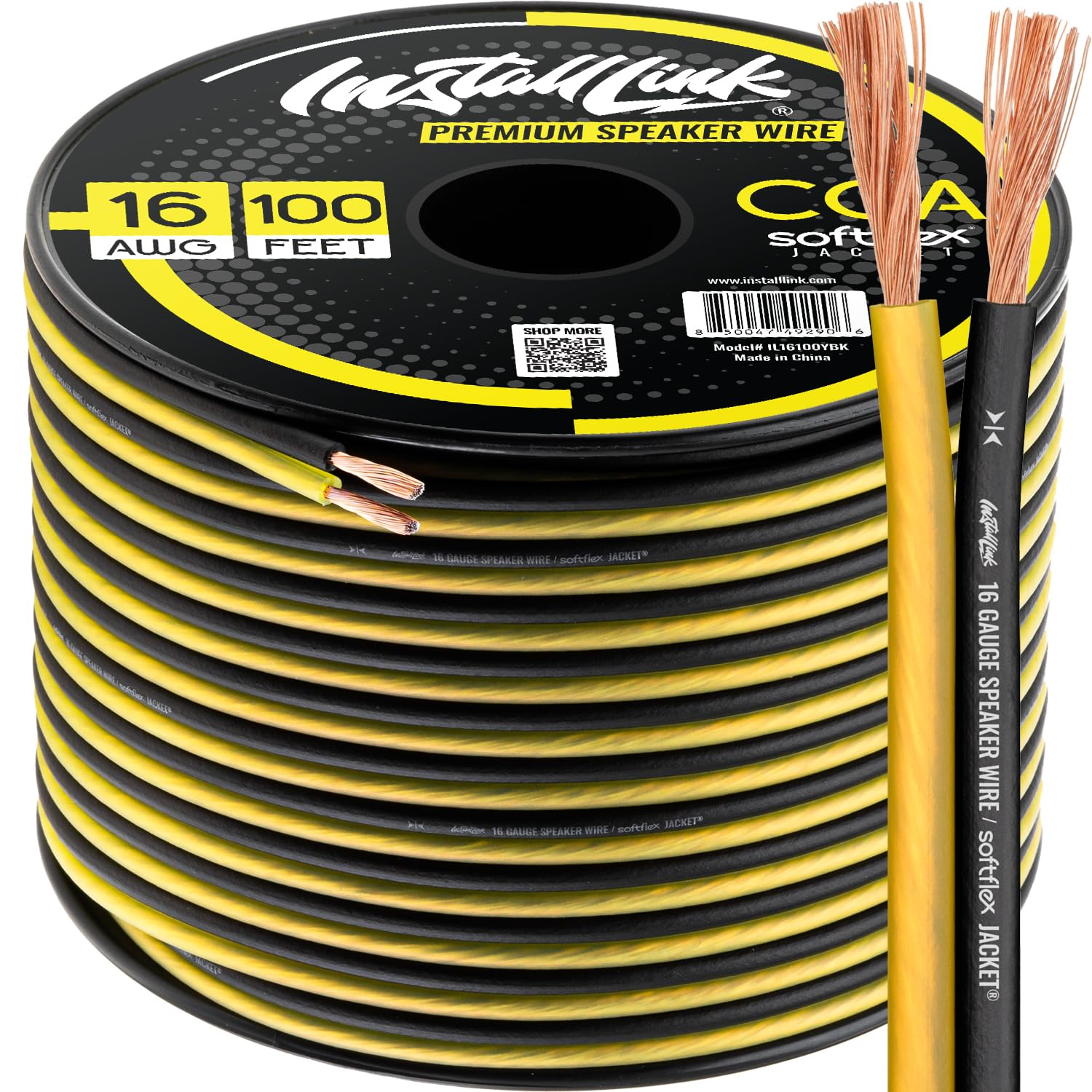 Install Link 16 AWG Gauge Speaker Wire Cable