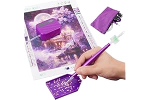 POLRAI Diamond Painting Accessories Vacuum Diamond Painting Pen Rechargeable Epainter Diamond Pen Diamond Art Accessories Tools No Wax for DIY 5D Diamond Art Craft Jewelry Bead Rhinestones(Purple)