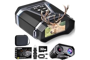 DOOCK Night Vision Goggles, Full-Color 4K Night Vision Binoculars with 5200mAh Rechargeable, 8X Digital Zoom, 4K UHD Video & 52MP Image, Infrared NVG Goggles for Camping Hunting & Security (Black)