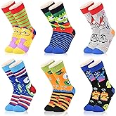 Dsia Zamur Kids Boys Girls Novelty Crew Socks, Funny Colorful Toddler Calf Socks for 2-18 Years Old