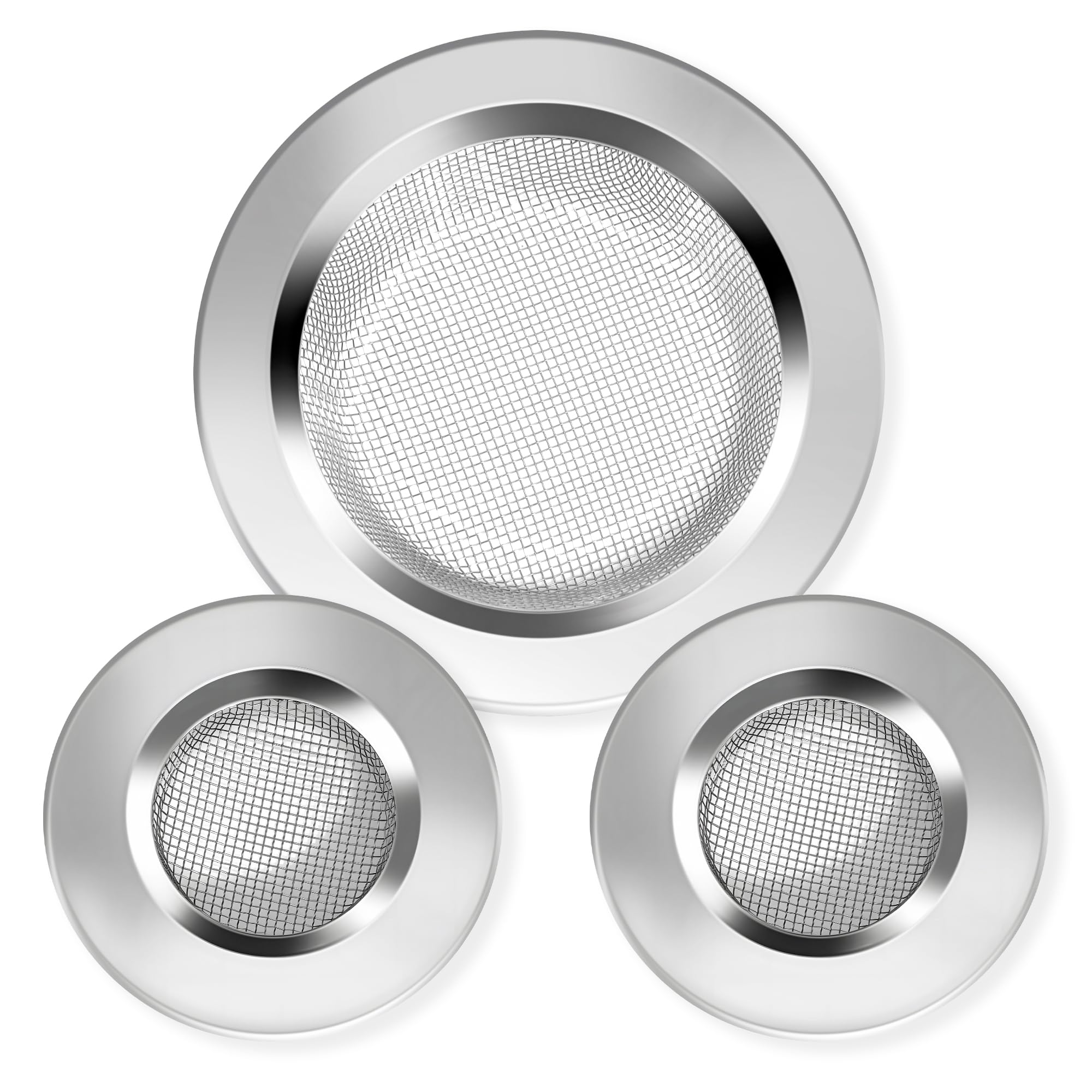 BEYLAB Set of 3 Stainless Steel Sieves for Oil Burners with Sieve Diameter 11 cm and 7.5 cm