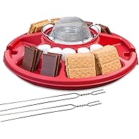 Sterno Table Top Smores Maker Kit with Easy Clean Serving Tray, Designed for Safe, Cord Free Indoor or Outdoor Fun, or Ideal