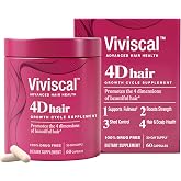 Viviscal 4D Hair Growth Cycle Supplements for Women, 60 Count | Full, Strong, and Healthy Hair, Made with Keratin, Vitamin A, Biotin, Zinc, 30 Day Supply